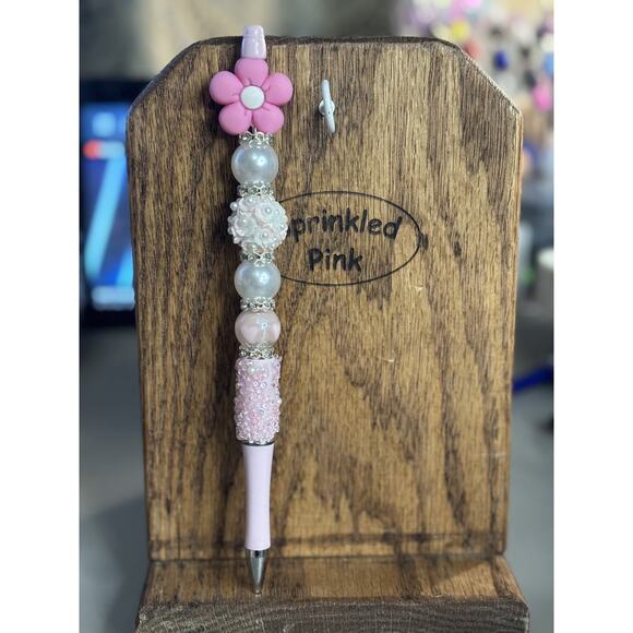 18-18 Handcrafted Extended Length Beaded Pen w/ Refill Ink - Picture 1 of 2